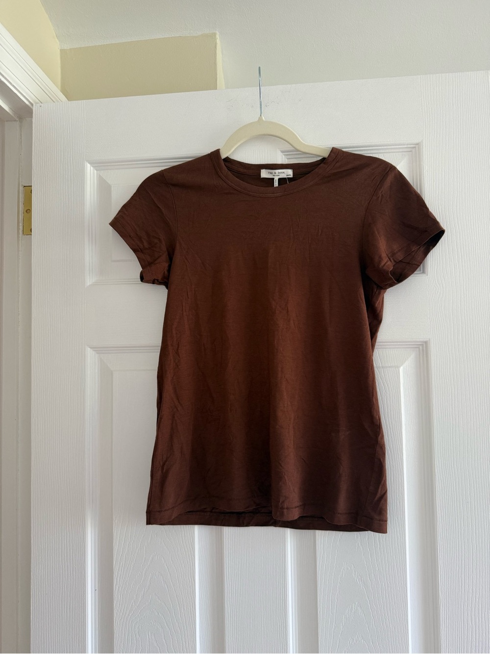rag & bone Brown Short Sleeve Crewneck Tee